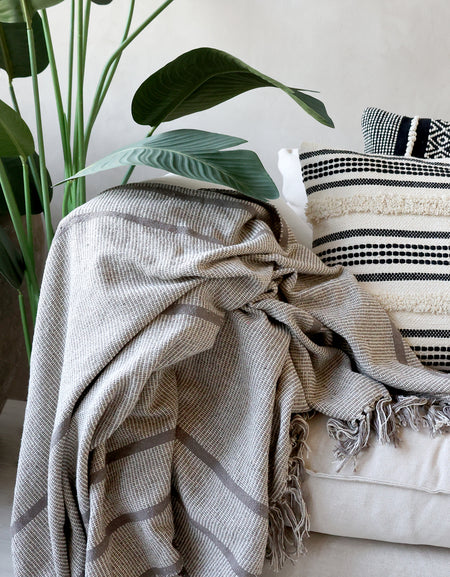 Hand Woven Mocca Throw