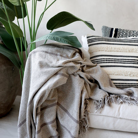 Hand Woven Mocca Throw