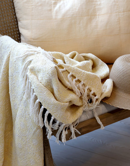 Hand Woven Melon Throw
