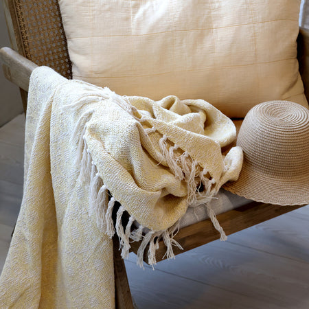 Hand Woven Melon Throw