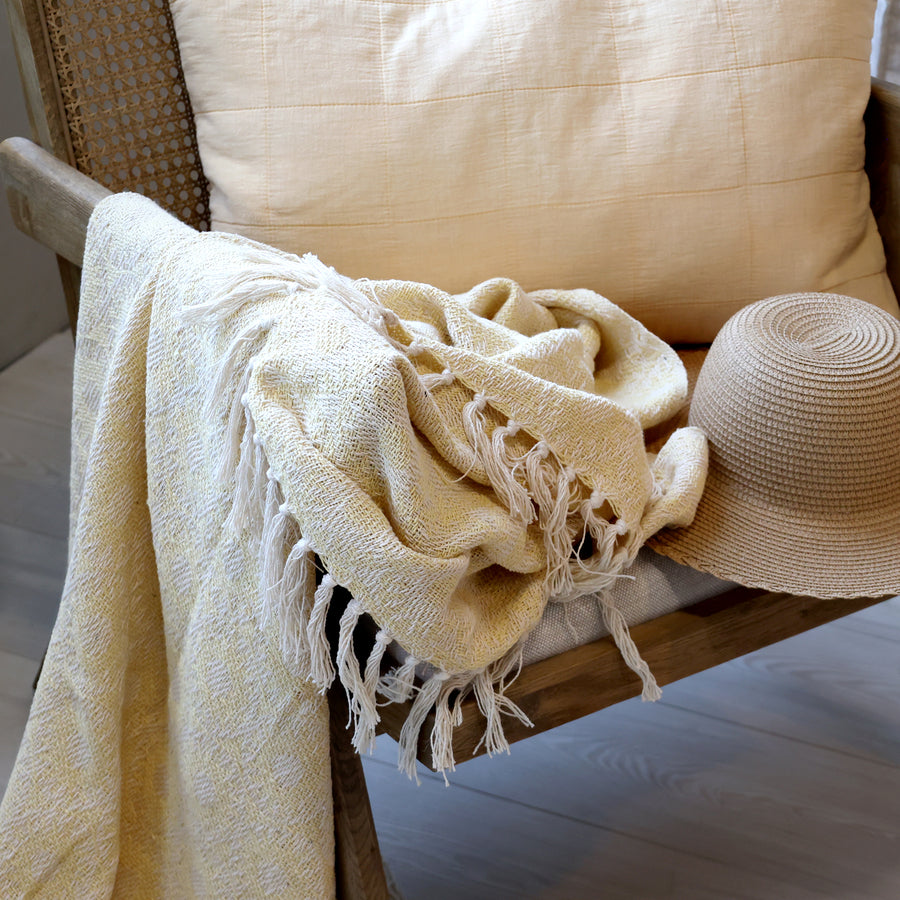 Hand Woven Melon Throw