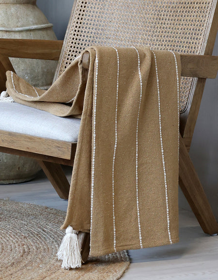 Hand Woven Honey Throw