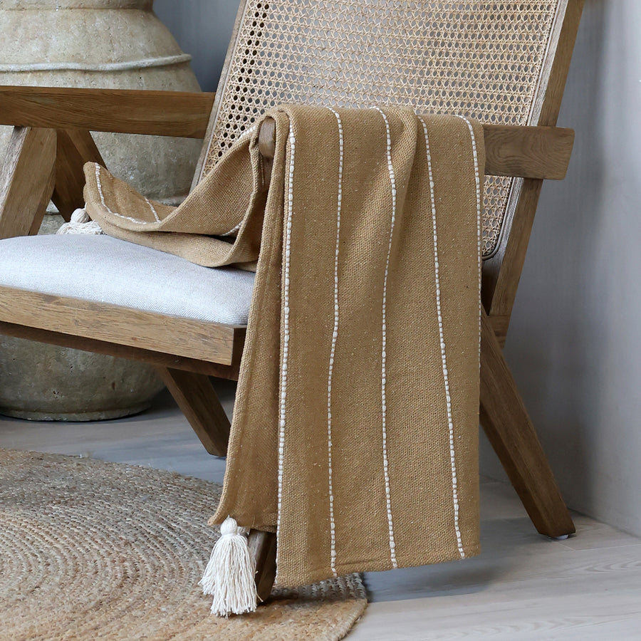 Hand Woven Honey Throw