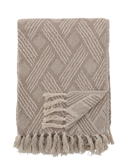 Load image into Gallery viewer, Ghina Throw, Nature, Recycled Cotton L160 x W130cm
