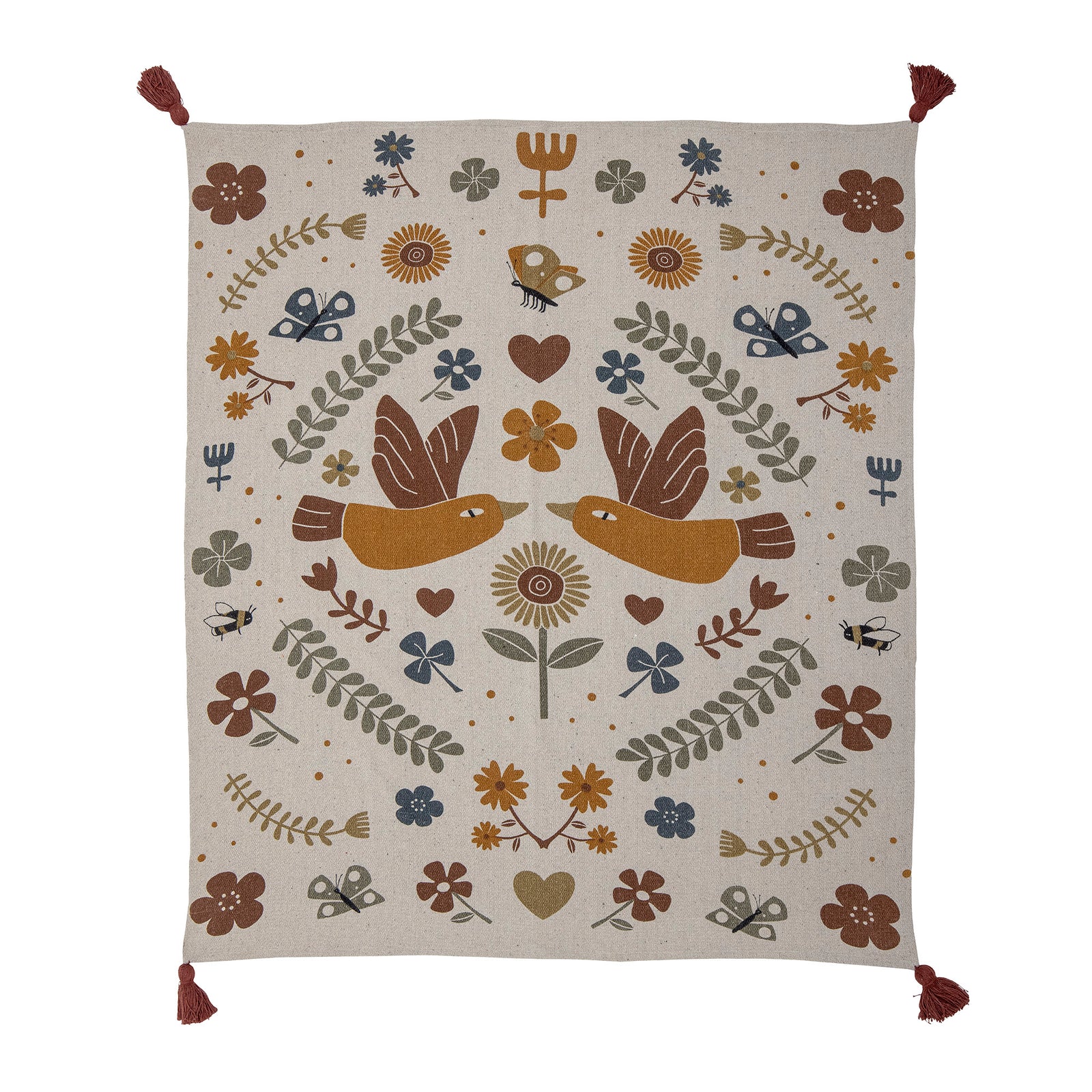 Bryn Throw, Brown, Recycled Cotton L160 x W130cm