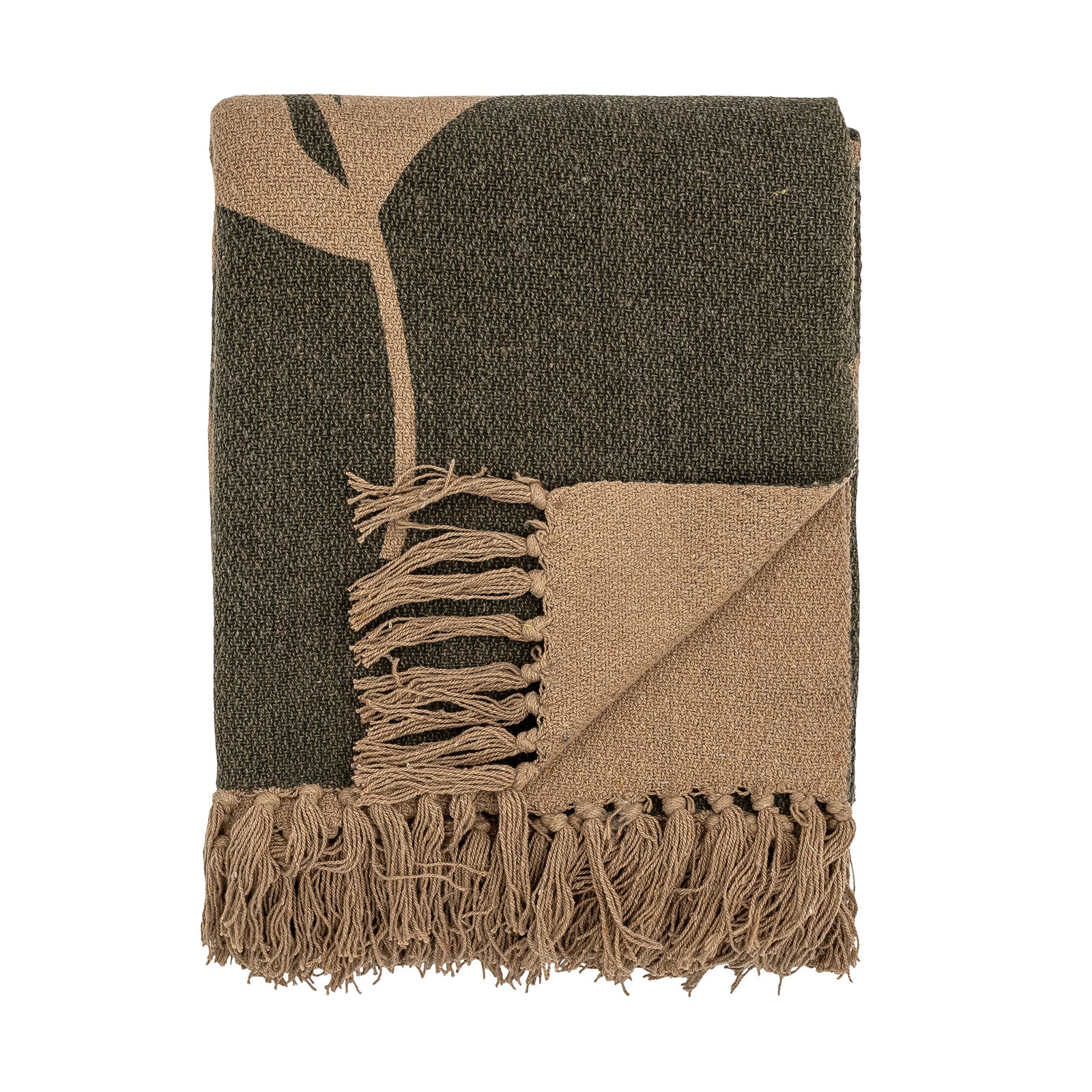 Geneva Throw, Green, Recycled Cotton L160 x W130cm