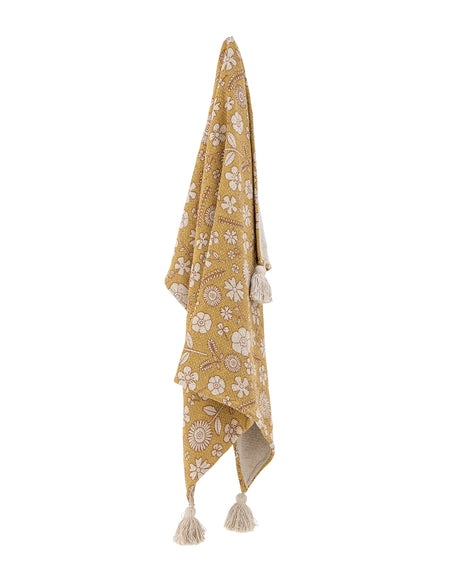 Camille Throw, Yellow, Recycled Cotton L100 x W80cm