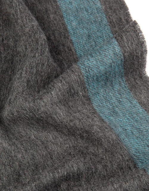 Load image into Gallery viewer, Grey &amp; Blue Tetbury Scarf
