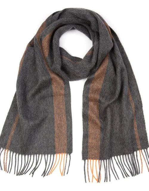 Load image into Gallery viewer, Grey &amp; Orange Tetbury Scarf
