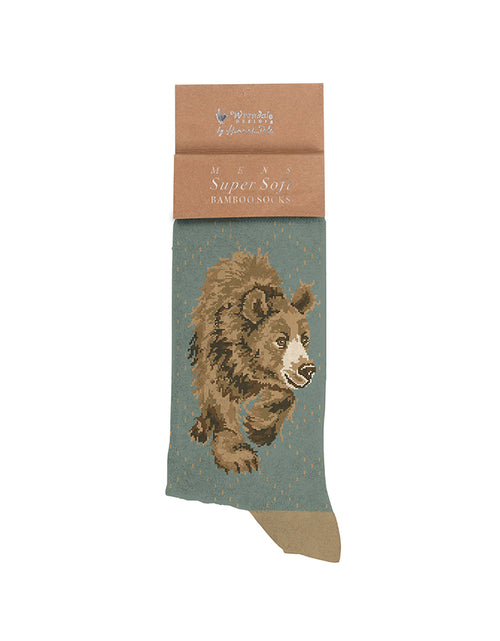 Load image into Gallery viewer, &#39;In My Footsteps&#39; Bear Men&#39;s Socks
