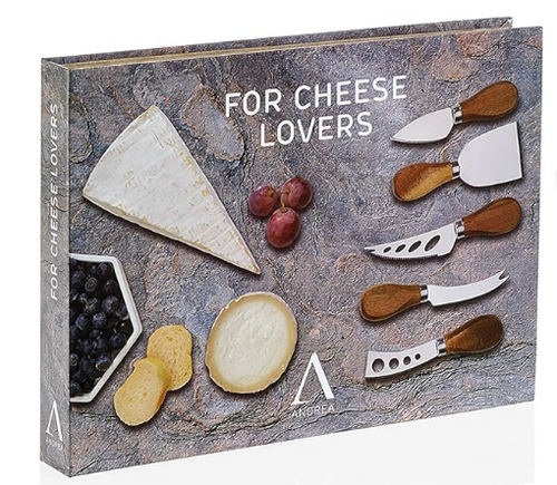 Load image into Gallery viewer, Set of 5 Knives Cheese Stainless Steel &amp; Acacia Wood
