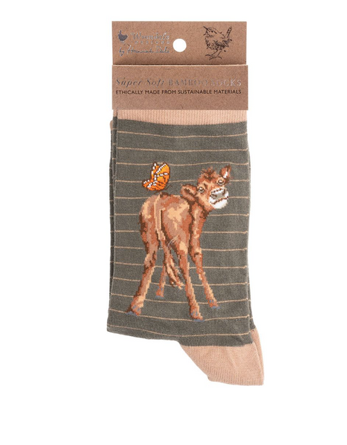 Load image into Gallery viewer, &#39;Fluttery Fabulous&#39; Cow Socks
