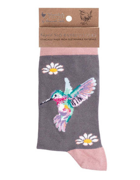 'Wisteria Wishes' Hummingbird Socks