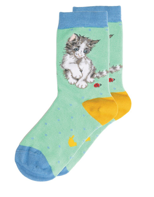 Load image into Gallery viewer, &#39;Ladybird&#39; Cat Children&#39;s Socks
