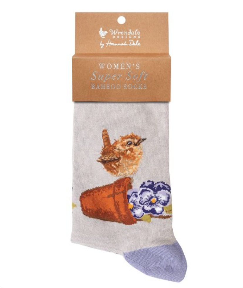 Wrendale Pottering About Wren Socks