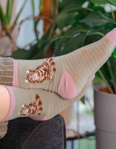 Wrendale Feline Fabulous Cat Socks