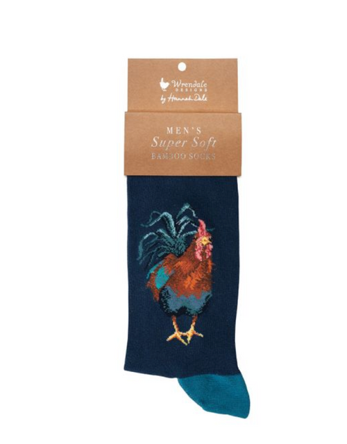 Load image into Gallery viewer, Wrendale Colours of the Rainbow Cockerel Men's Socks
