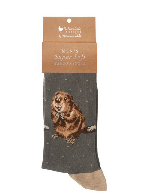 Load image into Gallery viewer, Wrendale The Arborist Beaver Men's Socks
