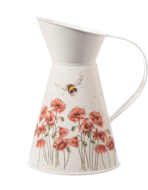 Load image into Gallery viewer, &#39;Poppies &amp; Bee&#39; Flower Jug
