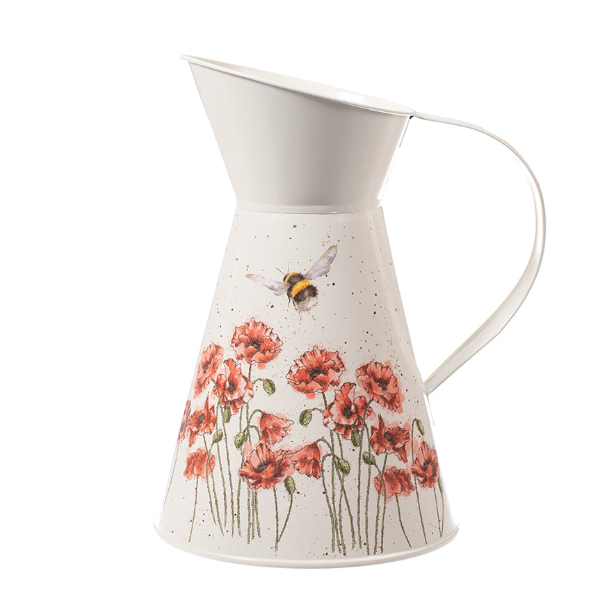 'Poppies & Bee' Flower Jug