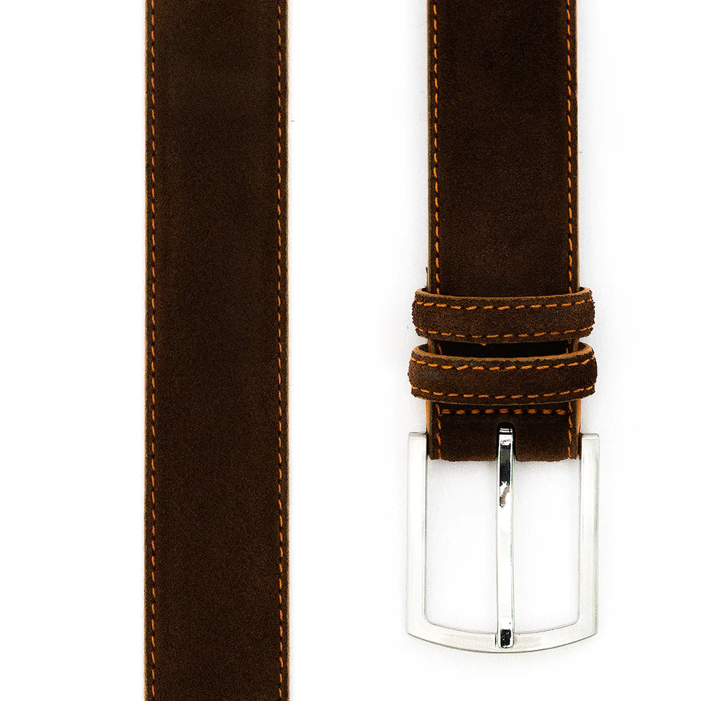 Chocolate Brown Huxley Suede Belt