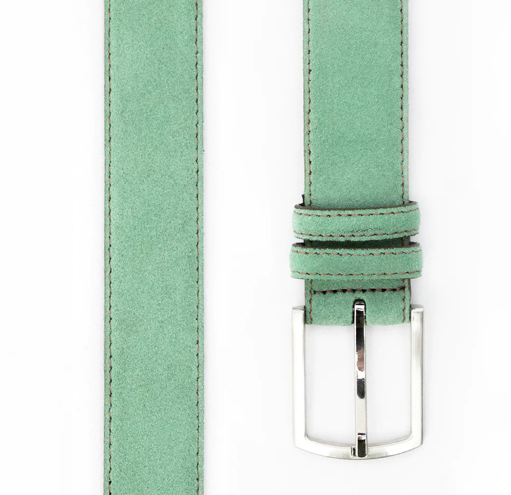 Mint Green Huxley Suede Belt