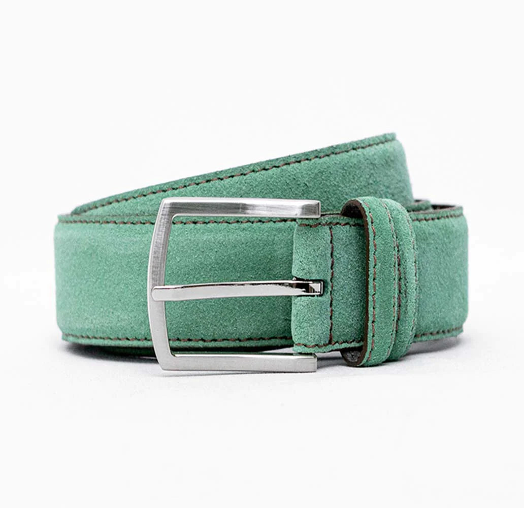 Mint Green Huxley Suede Belt