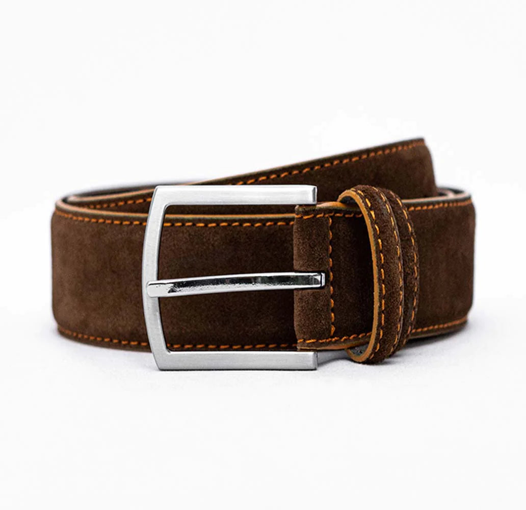 Chocolate Brown Huxley Suede Belt